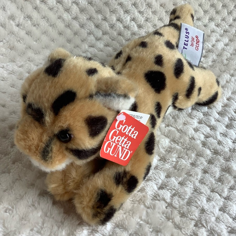 TELUS Critter Gund Plush Cheetah Spotted Leopard Stuffed Animal Toy with Tags